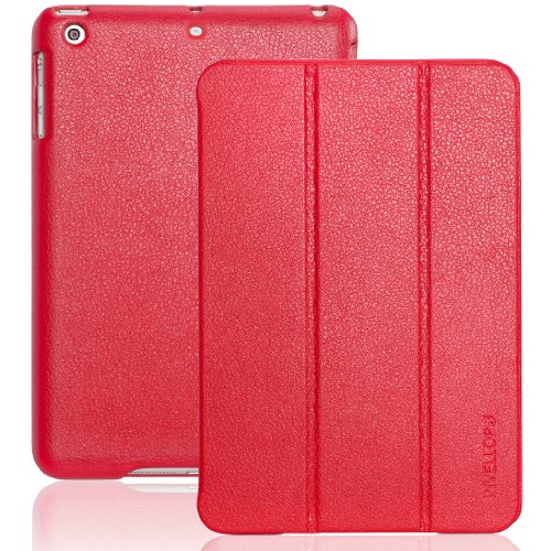 INVELLOP iPad Mini case, Red Leatherette Case Cover for Apple iPad Mini/iPad Mini 2/iPad Mini 3 (Red)