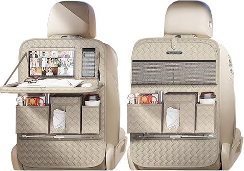 Miniatura 1 de Organizadores de asiento de automóvil, protectores multifuncionales para asiento trasero, bolsas de almacenamiento y soportes para bandejas (para