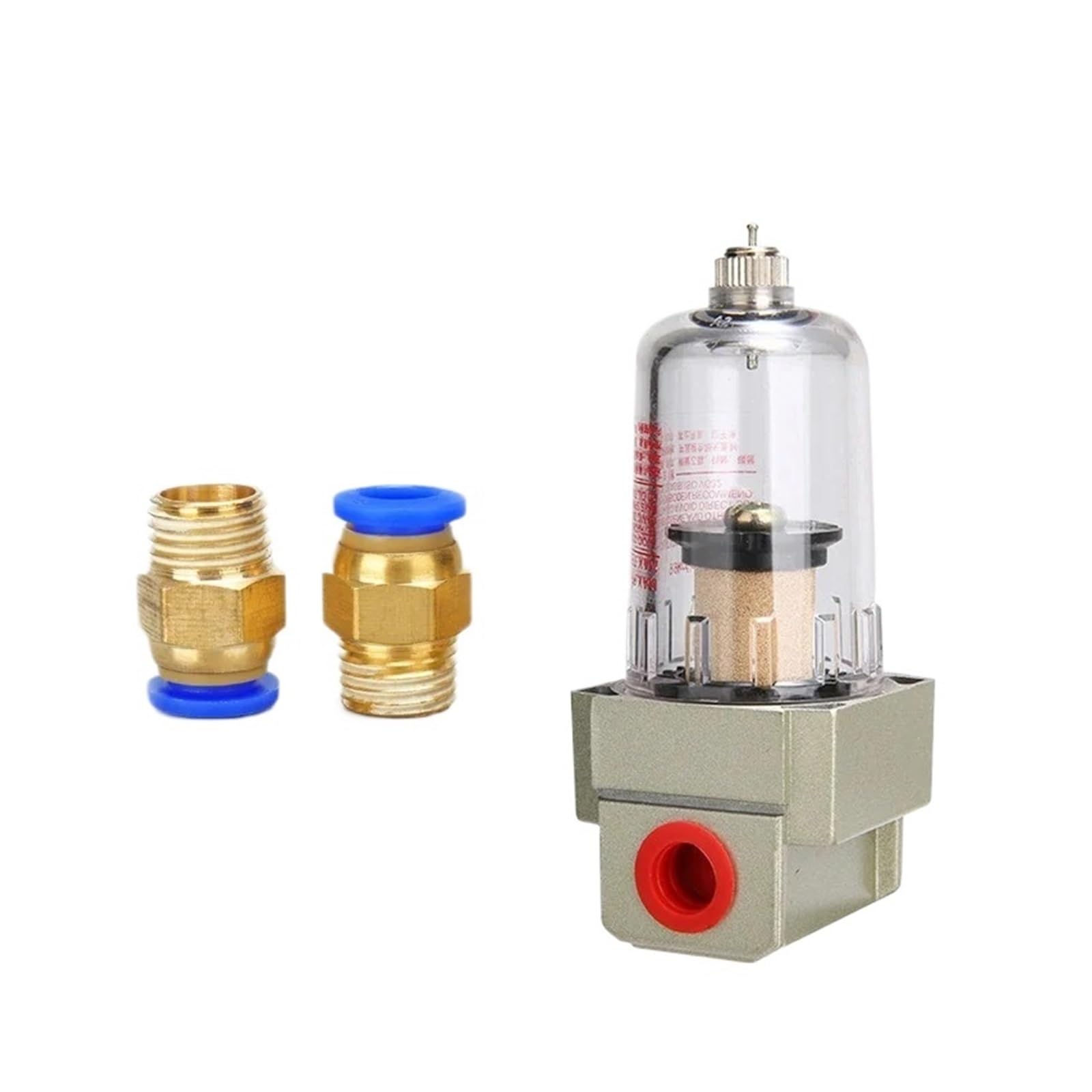 AF2000-02 1/4 filtro compressore pompa aria serbatoio di separazione pneumatica dell'olio per rimuovere le impurità compressione separatore acqua (AF2000+PC10-02)