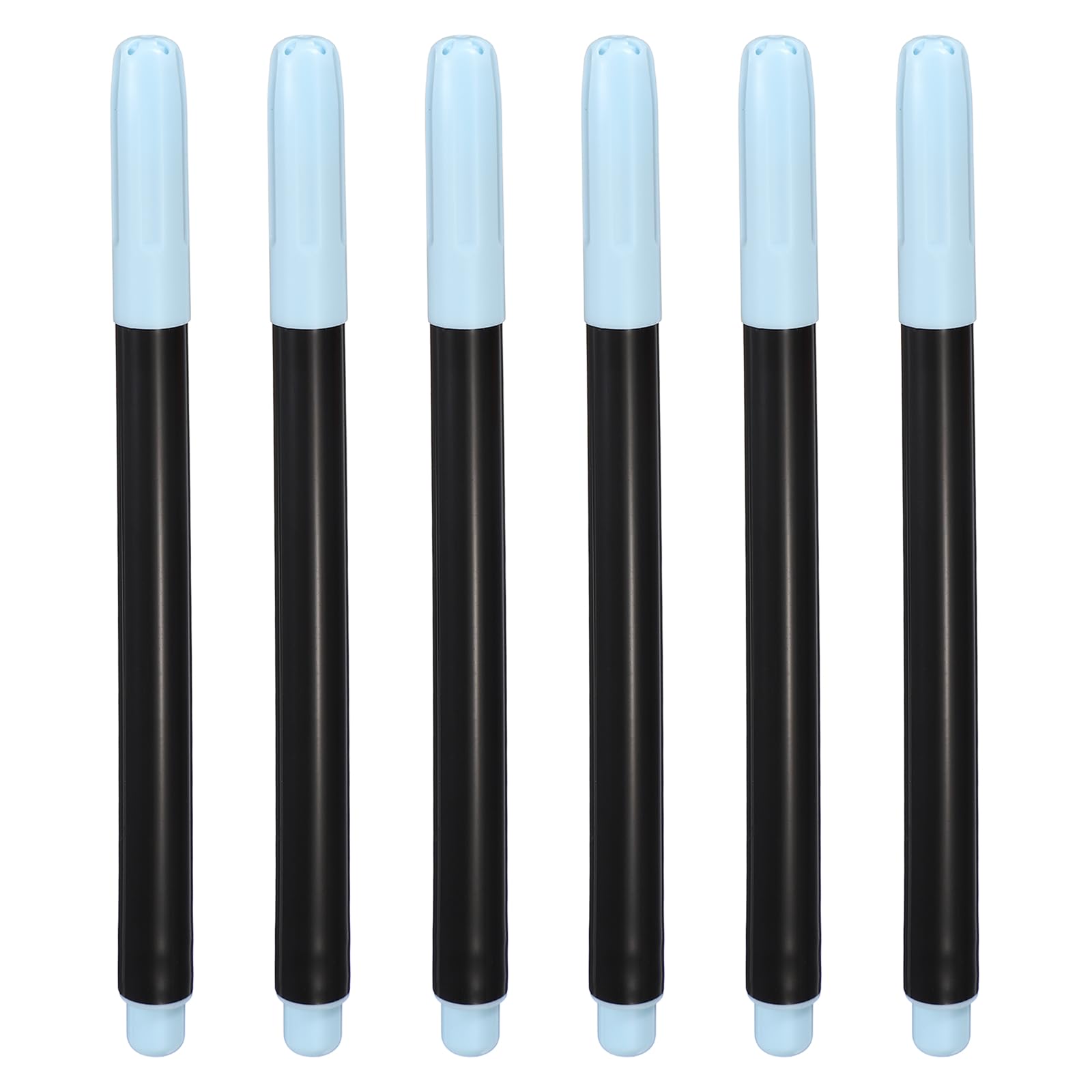 PATIKIL Light Blue Permanent Fabric Markers for Cloths, Permanent Markers Set Fabric Pen on Plastic Wood Stone Metal and Glass for Coloring Drawing Writing Marking, 6Pack