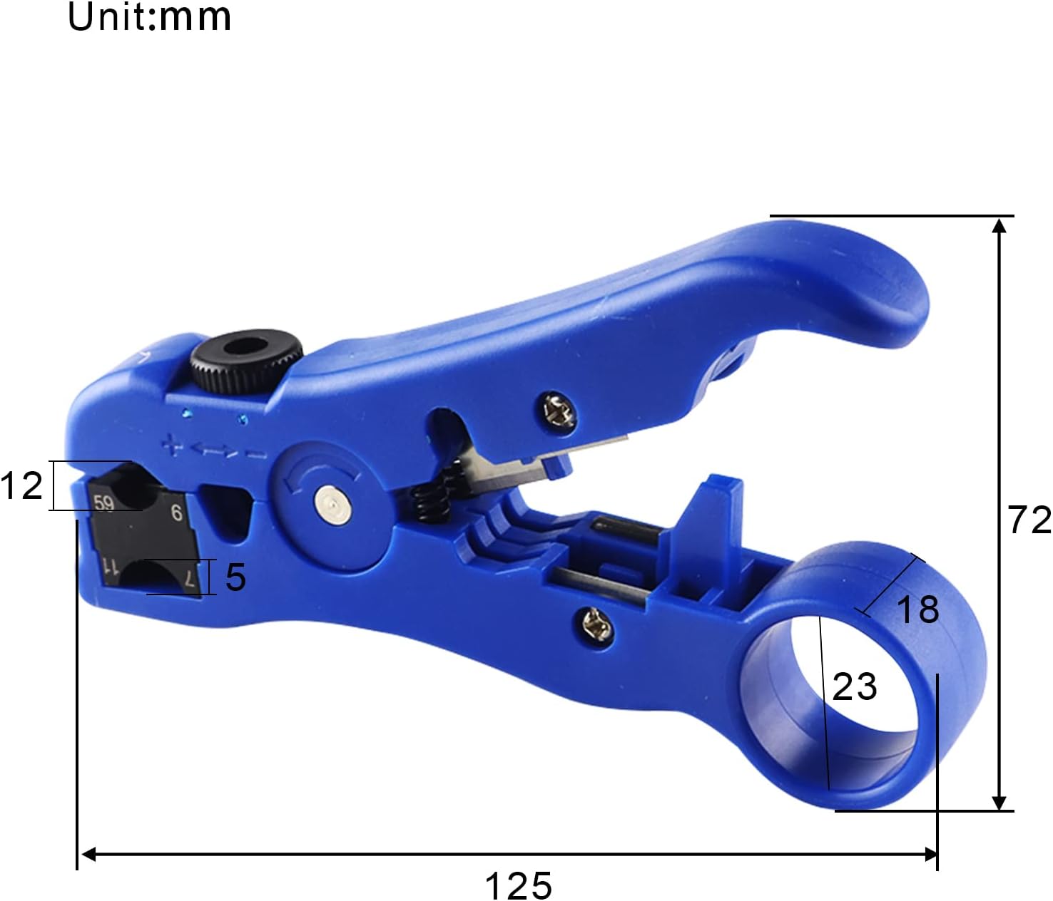 FLYPIG Rotary Coax Coaxial Cable Wire Cutter Stripper For RG59 RG6 RG7 RG11 RG 6 7 11 Cat5 Cat6 Universal Coaxial And Cat Wire Stripping Tool