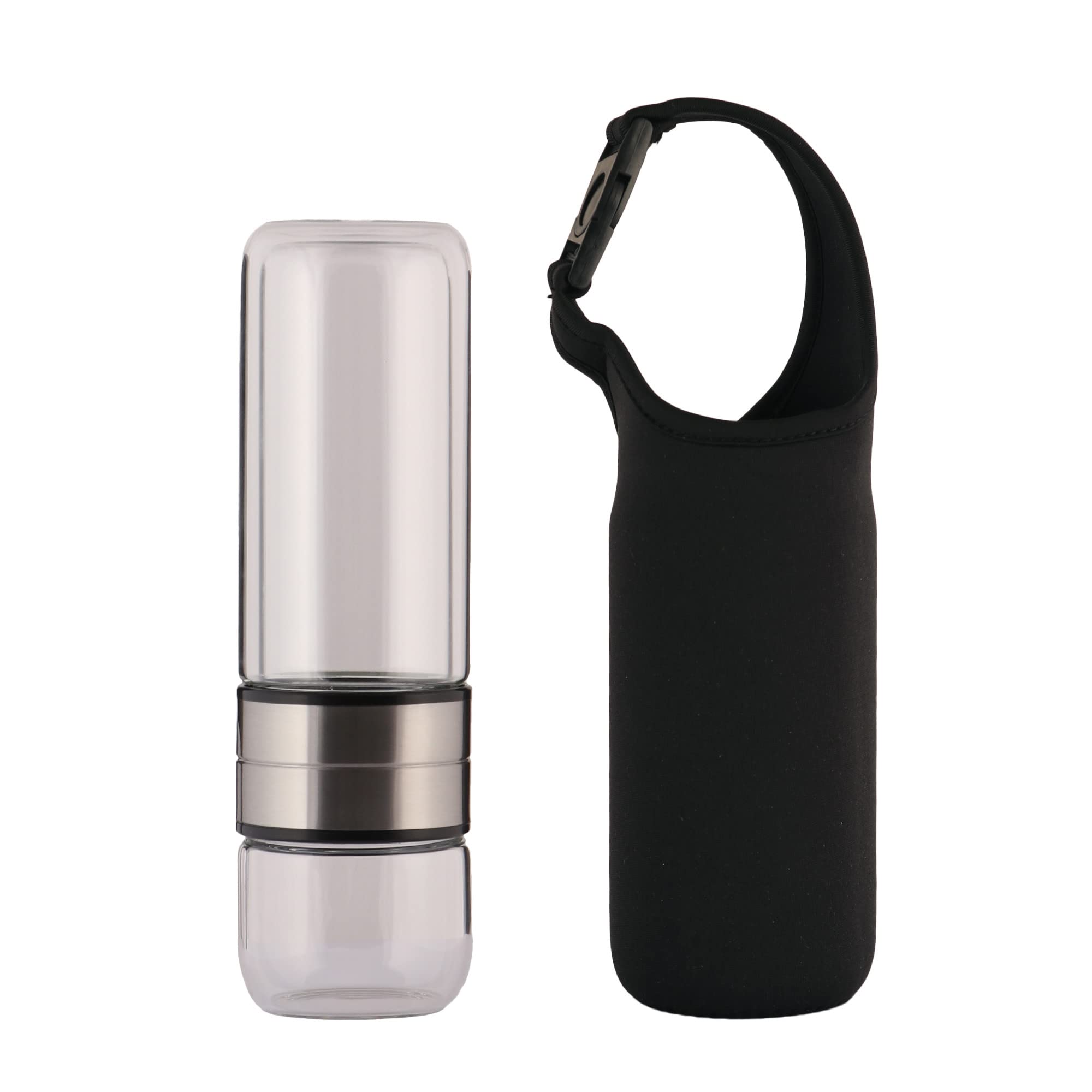 GEMHUB Crystal Water Bottle Set | Genuine Green Jade Gemstones | Drink Gem Infused Water