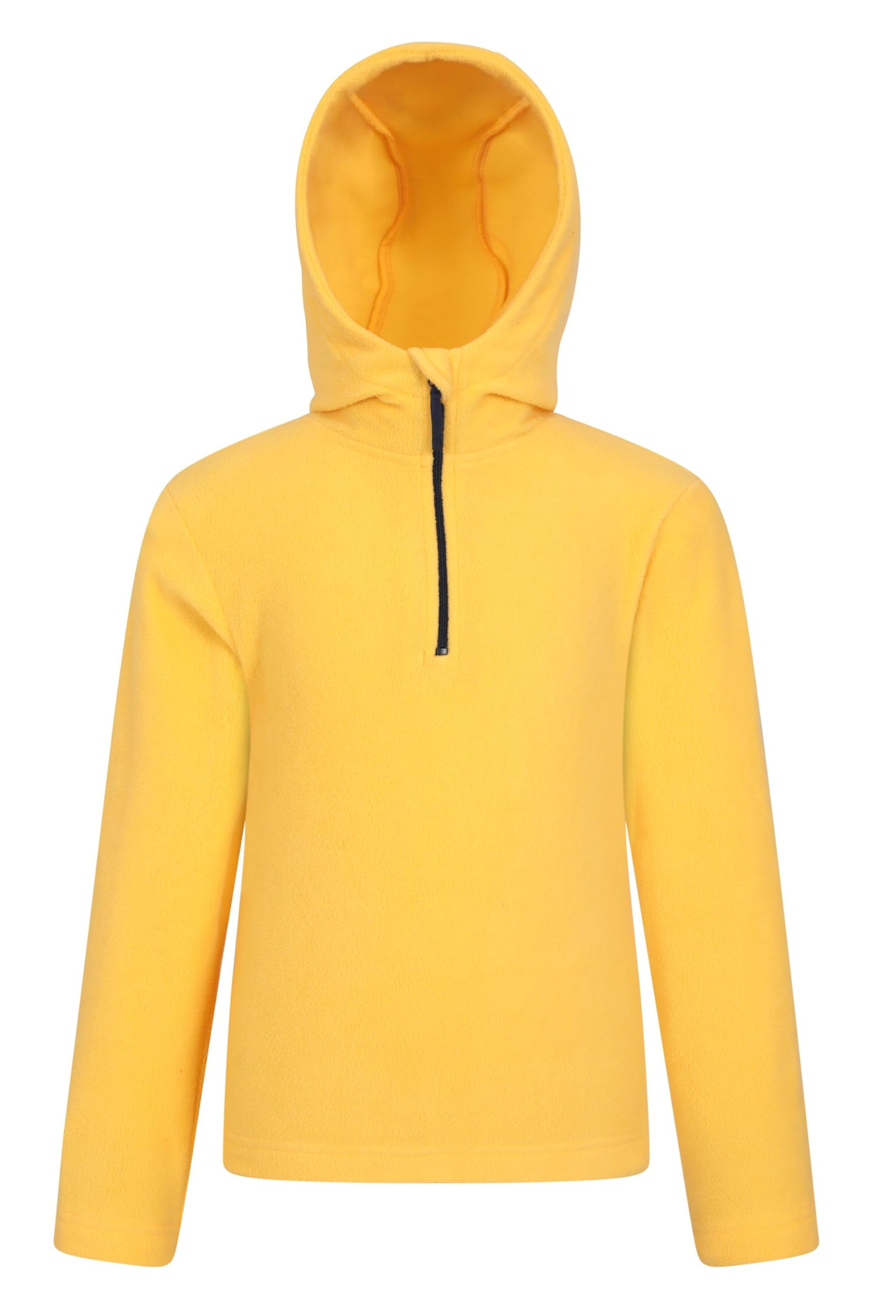 Mountain Warehouse Camber Kids Microfleece Hoodie - Breathable, Lightweight, Anti-Pill & Quick Dry Pullover for Boys & Girls - For Spring Summer & Walking Mustard Teen Size 13 Years