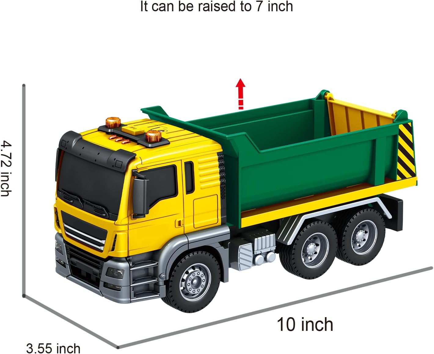 Dump Truck Toy for 3 4 5 6 7 Years Old Boy, Truck Toy with Inertial Function Sound and Light, Kids Toddlers Birthday Gifts for Boys & Girls