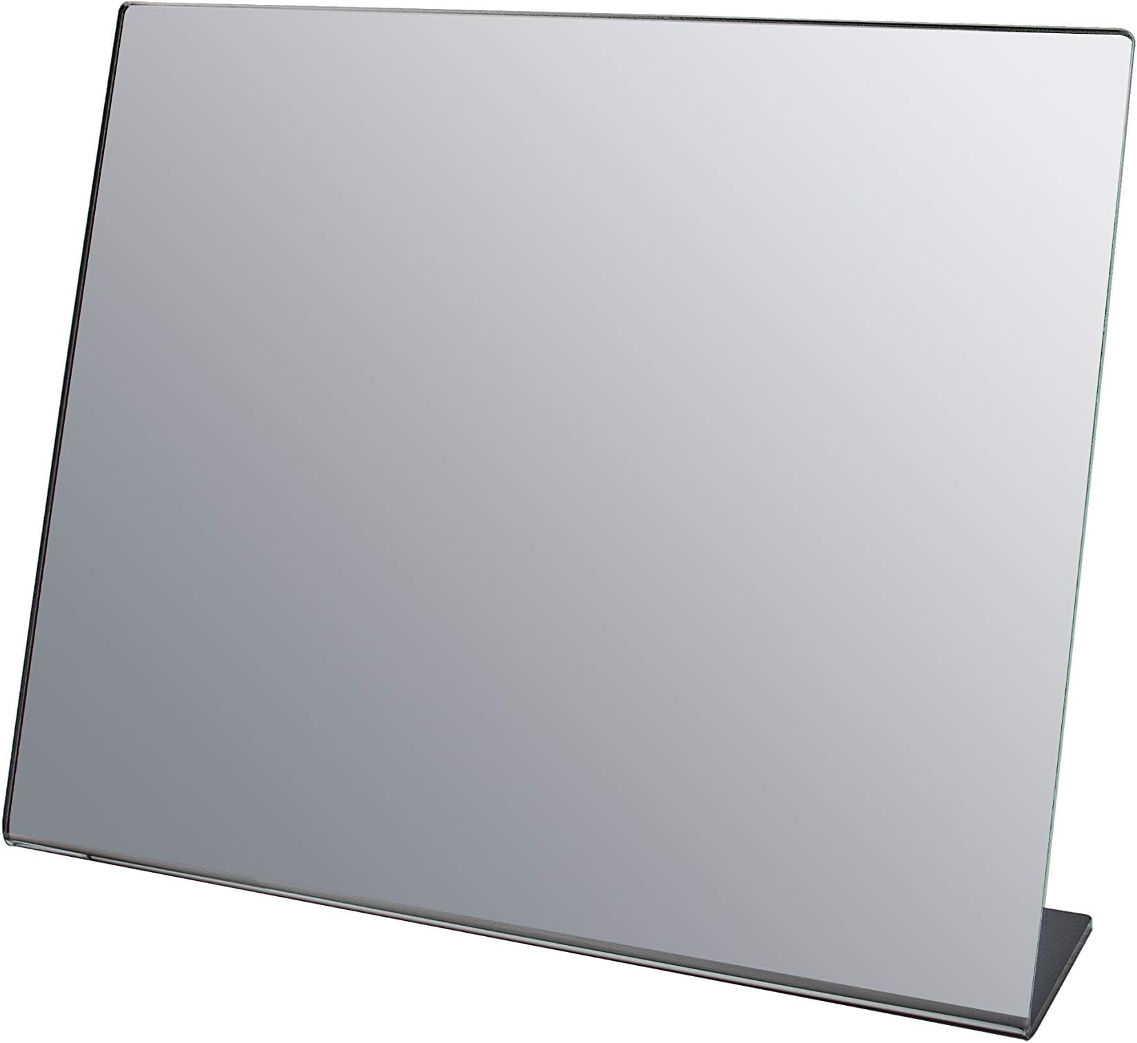 Marketing Holders Acrylic Easel Mirror 10" x 8" Slant Back Portable Lucite Countertop Stand Perfect for Professional and Home Use Makeup Application or Hair Styling