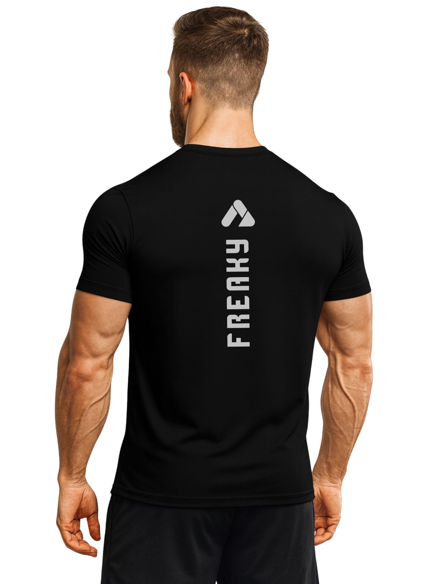 Men's Active Polyester Sports T-Shirt | Quick Dry Gym Wear | Moisture Wicking Athletic Training Tee | Lightweight Workout Running T-Shirt-Freaky-image-43