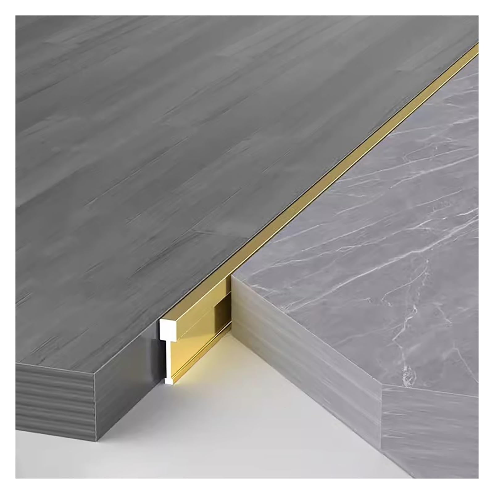Aluminum Transition Strip, T Molding Doorways Floor Transitions Edge Trim,Door Thresholds Trim for Door Threshold and Joining Flooring Gaps of Laminate Planks Tile ( Color : Gold , Size 2.9x11.