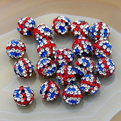 Miniatura 3 de AD Beads - Juego de 30 piedras de cristal checo de calidad para pavimentar arcilla redonda de 0.236in, 0.315in, 0.394in, 0.472in (0.315in, zafiro