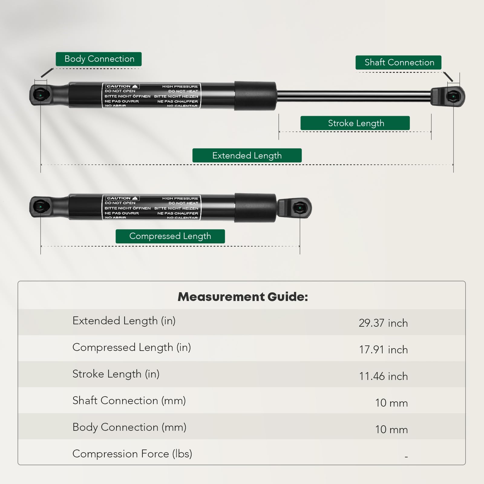 8V0823359 Hood Struts for Audi A3 S3
