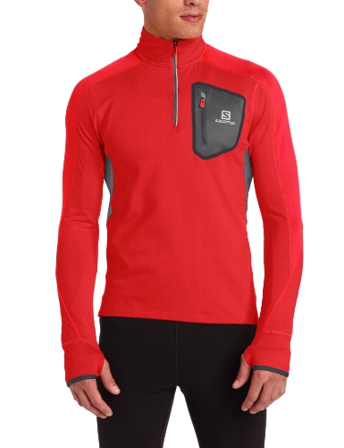 Salomon Men's Trail Runner Warm Long Sleeve Zip Tee
