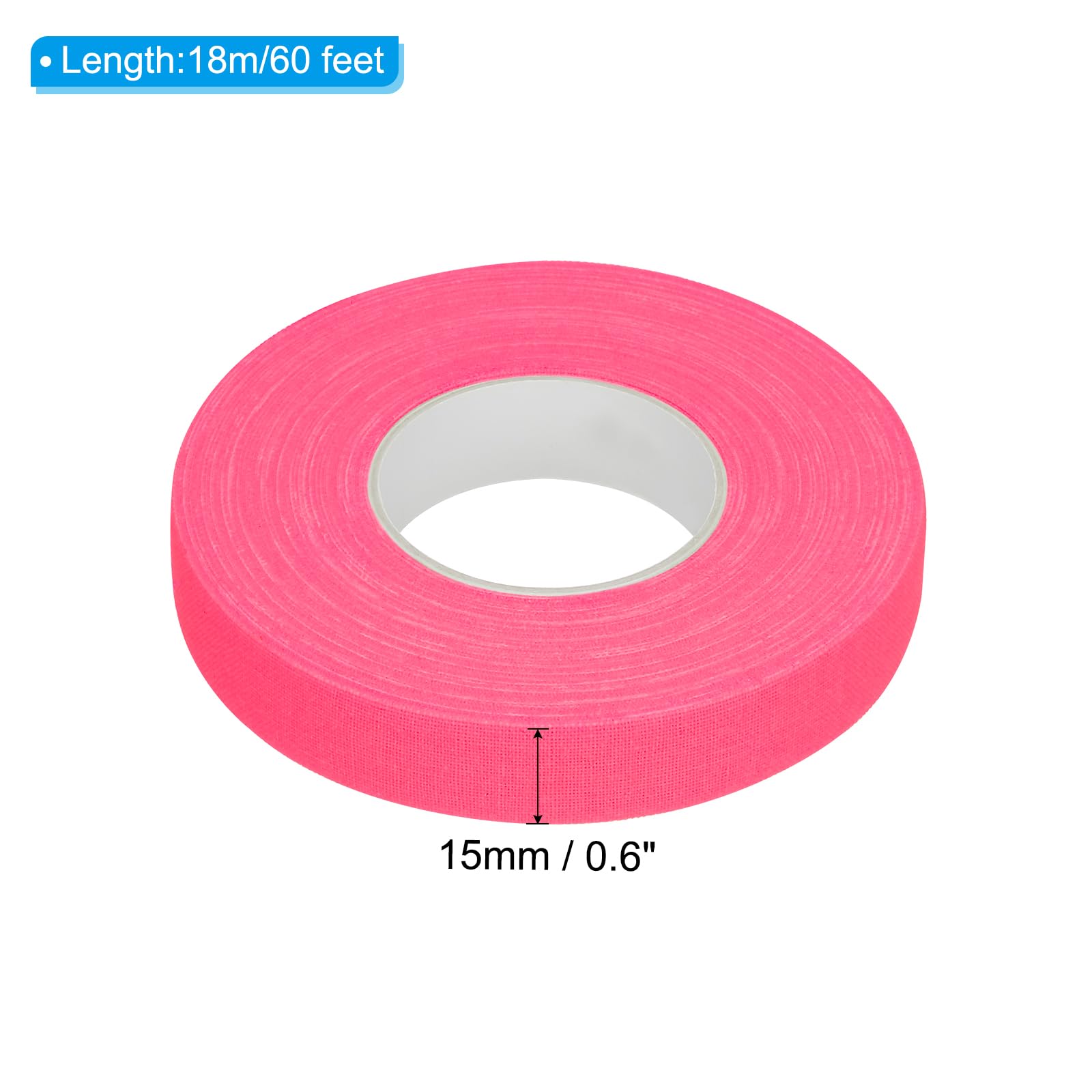 PATIKIL Neon Gaffer Cloth Tape – 0.6" X 60 Ft, UV Black Light Glow Tape For Parties & Stage (Pink)