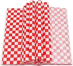 Sandwich Wrap Paper, Eusoar 200 Sheets 11" x 10" Baking Parchment Dry Wax Deli Paper, Grease Resistant Burger Food Basket Liner for Burrito Omelette Patties Taco, Restaurants, Churches, BBQ, Party