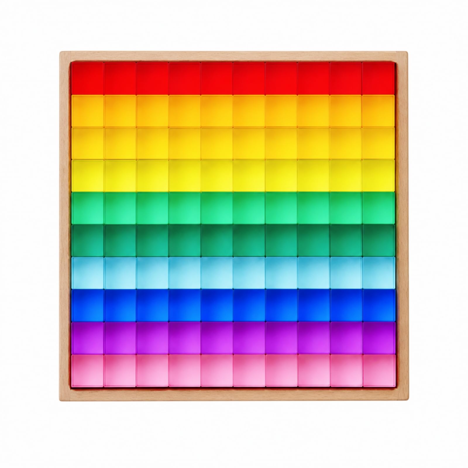Almencla 100 Pezzi Giocattolo Educativo di Forme | Impilabile, Acrilici Colorati Traslucidi, Sensoriale, Cubo in Acrilico Trasparente, per Spazi attività Organizzati