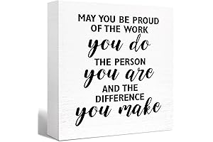 Inspiring Office Décor - Motivational Wooden Box Sign for Office, Home, Cubicle
