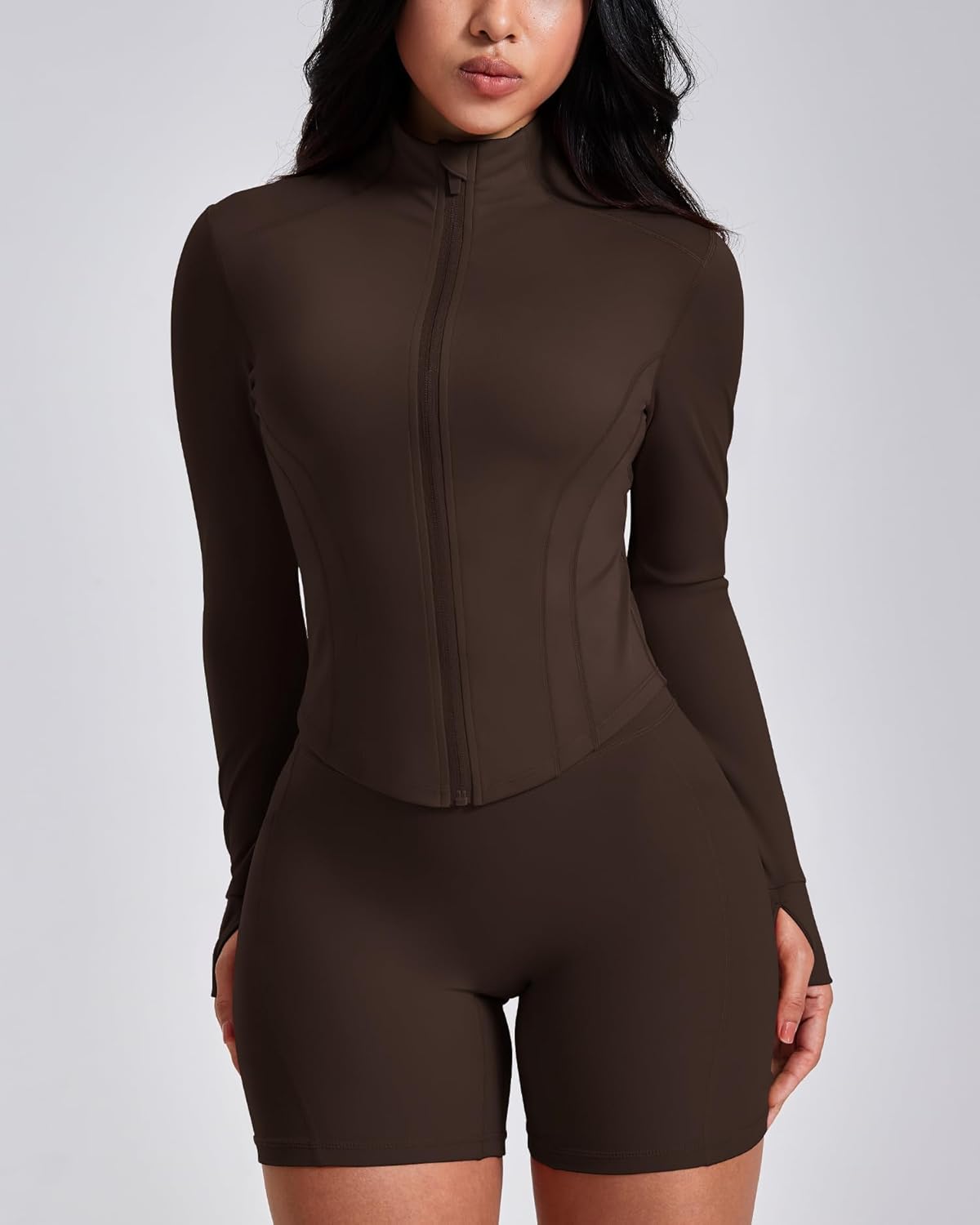 GYM RAINBOW Workout Jackets for Woman Lightweight Athletic Full Zip Running Jacket BBL Cropped Jackets Slim With Thumb Holes - Image 2