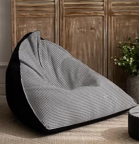 SXBCyan Funda for puf (sin Relleno), Extragrande, Triangular, extraíble y Lavable, ultrasuave, for niños, Adolescentes y Adultos.