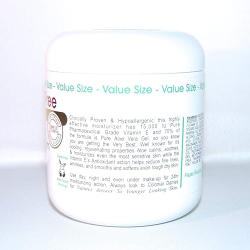 Miniatura 2 de Crema de vitamina E y aloe de 15,000 UI - tarro de 6 onzas