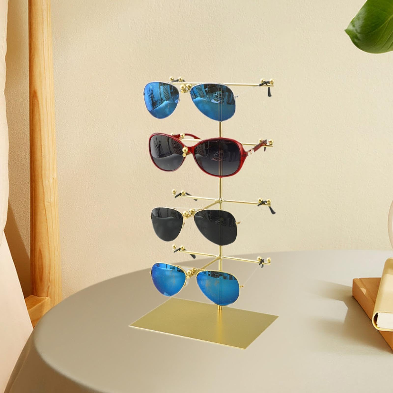 Soporte para Gafas con Capacidad para Varios Pares de Gafas, Soporte Desmontable para Gafas, Estante, Soporte para Gafas de Sol para Mostradores Comer, 18cmx13cmx35cm