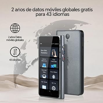 Timekettle T1 Translator Device with Offline and Photo Translation, Black | 40 Languages, 31+ Offline Language Pairs, No Wi-Fi Needed, 2-Year Global Data and 4-Inch HD Screen for Travel