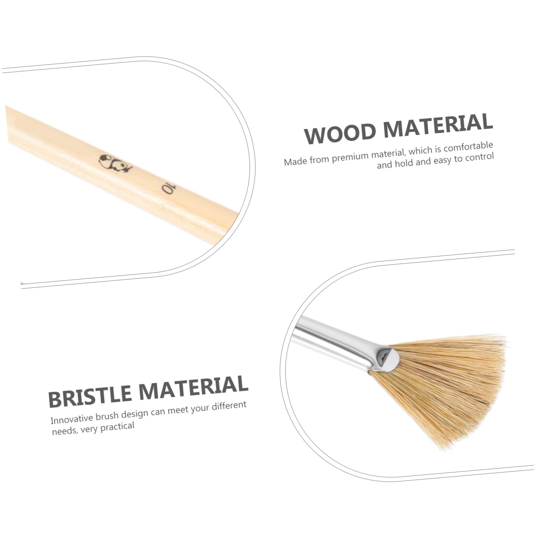 Operitacx 24pièces Pinceaux Éventail Professionnels pour Aquarelle Poils Souples pour Dessin Et Peinture Accessoires De Bricolage Idéaux pour Artistes