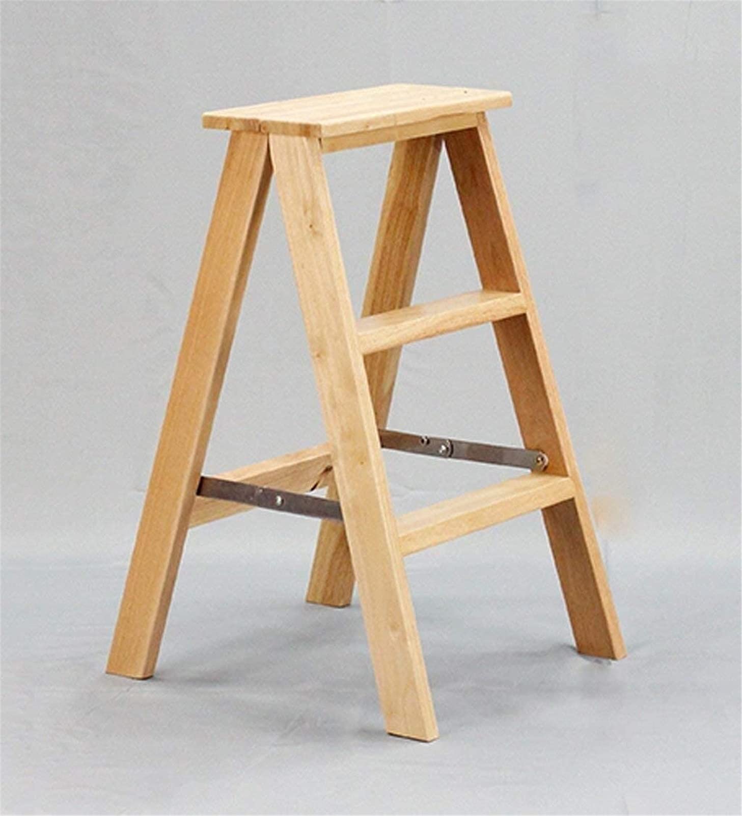 Escabeau en bois massif de chêne élégant et robuste pour votre intérieur