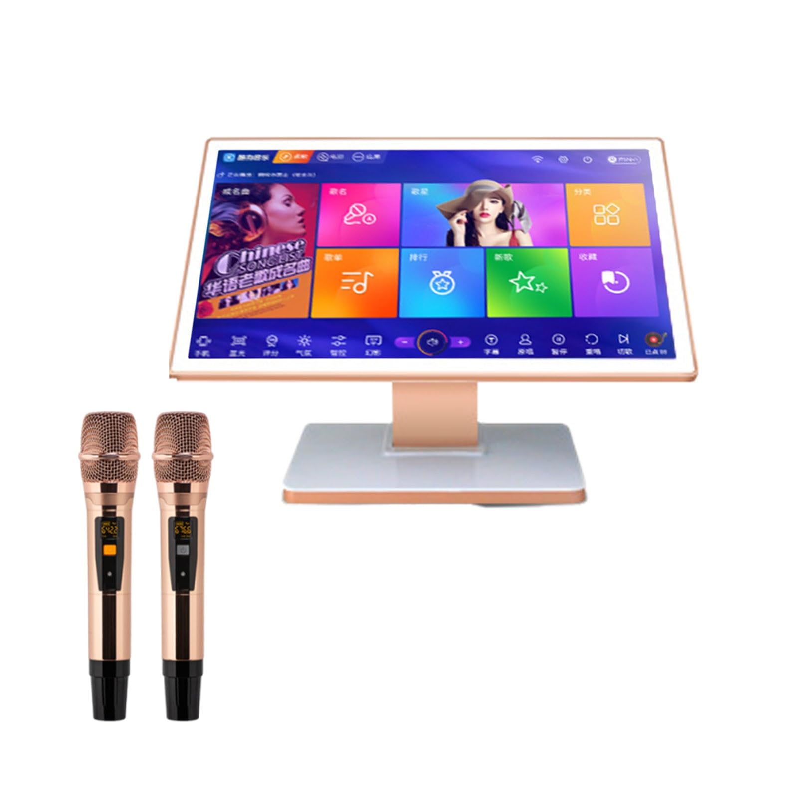 Karaoke Machine 2026 All-in-One Z Odtwarzaczem Ktv, Mikser, Reverb, Touchscreen I Mikrofonami Bezprzewodowymi, Do Domu I Imprez(Desktop19.5in,2TB)