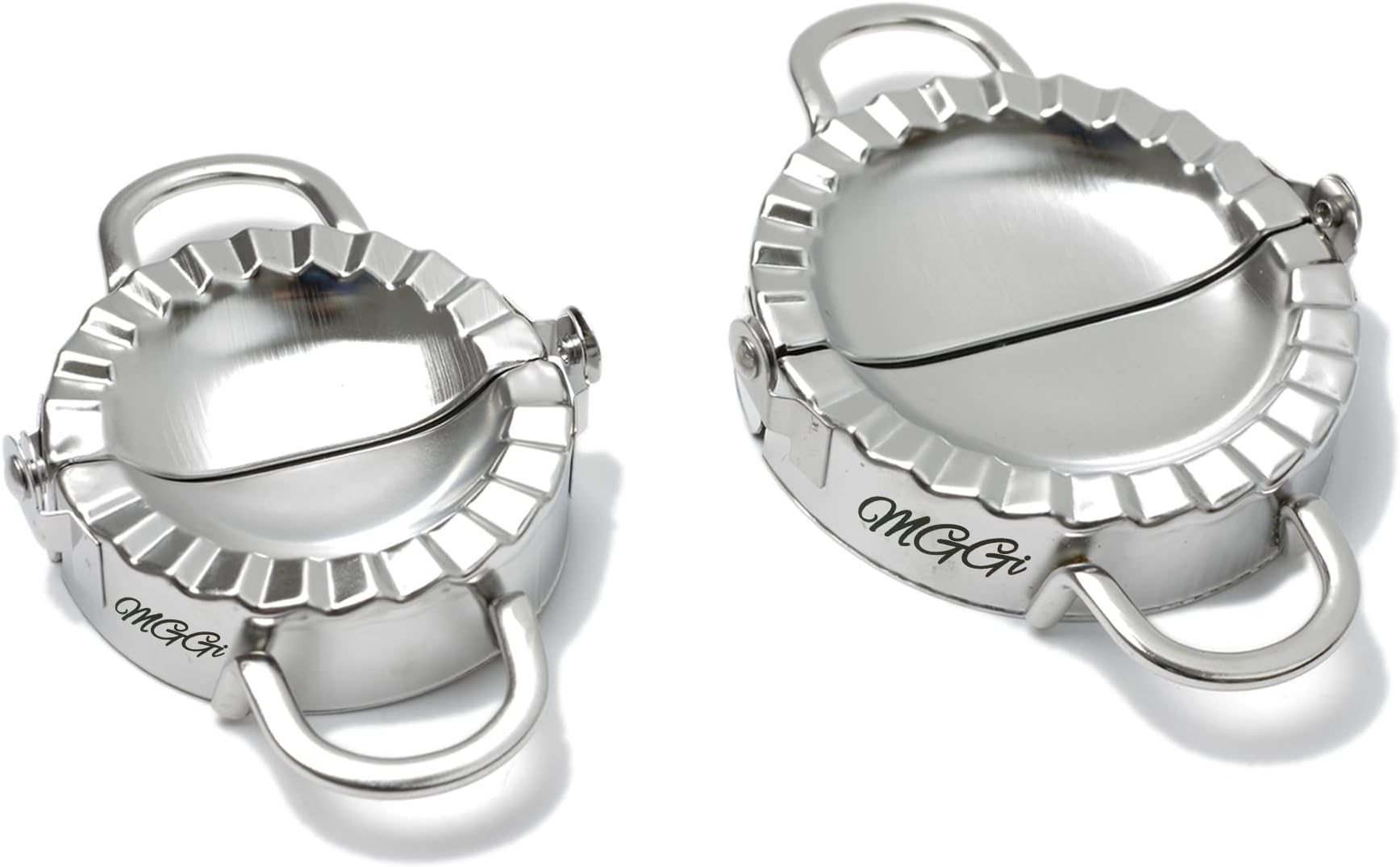 Stainless Steel Dumpling Maker, Pie Gyoza Empanada Press Mold, Ravioli Dumpling Mould Pastry Tools, 1 Set, Small+Big