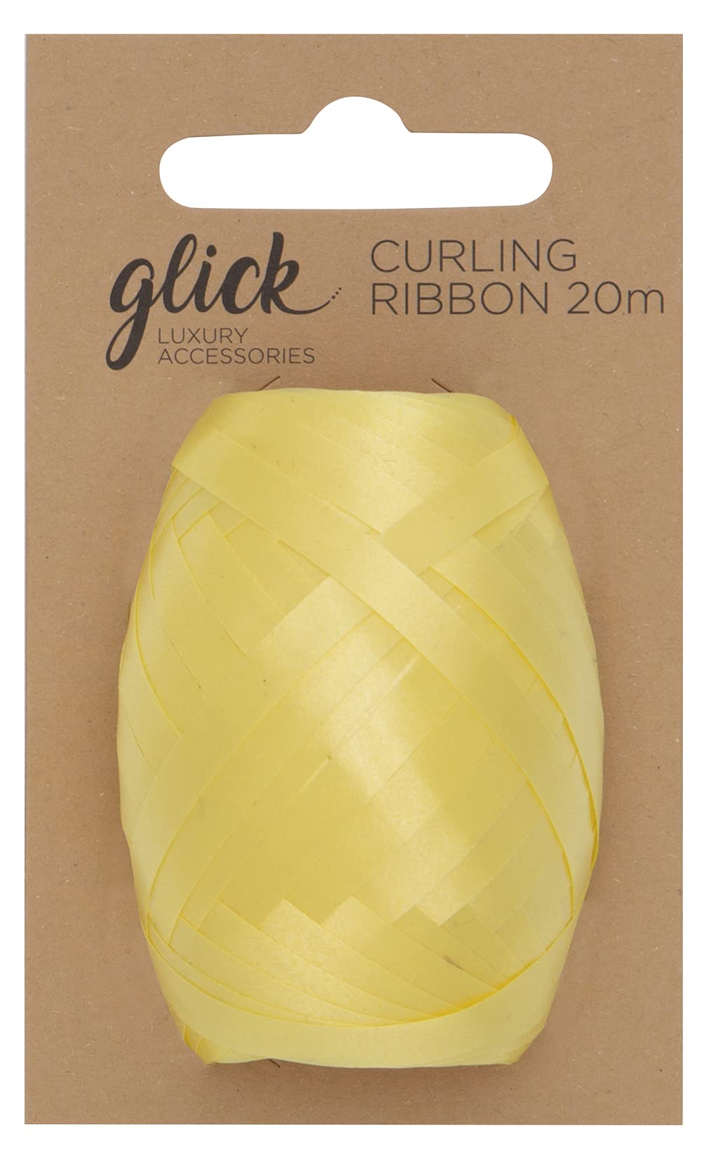 Glick Yellow Lemon Curling Ribbon, Gift Wrapping, Arts and Crafts, Balloon String, 20 metres, Yellow