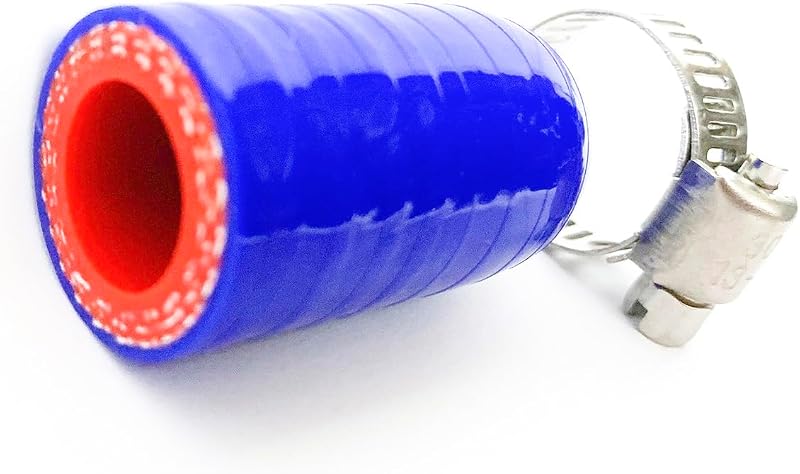Tampa de silicone reforçado para mangueira de arrefecimento bekelan 1/2" – Azul com abraçadeira