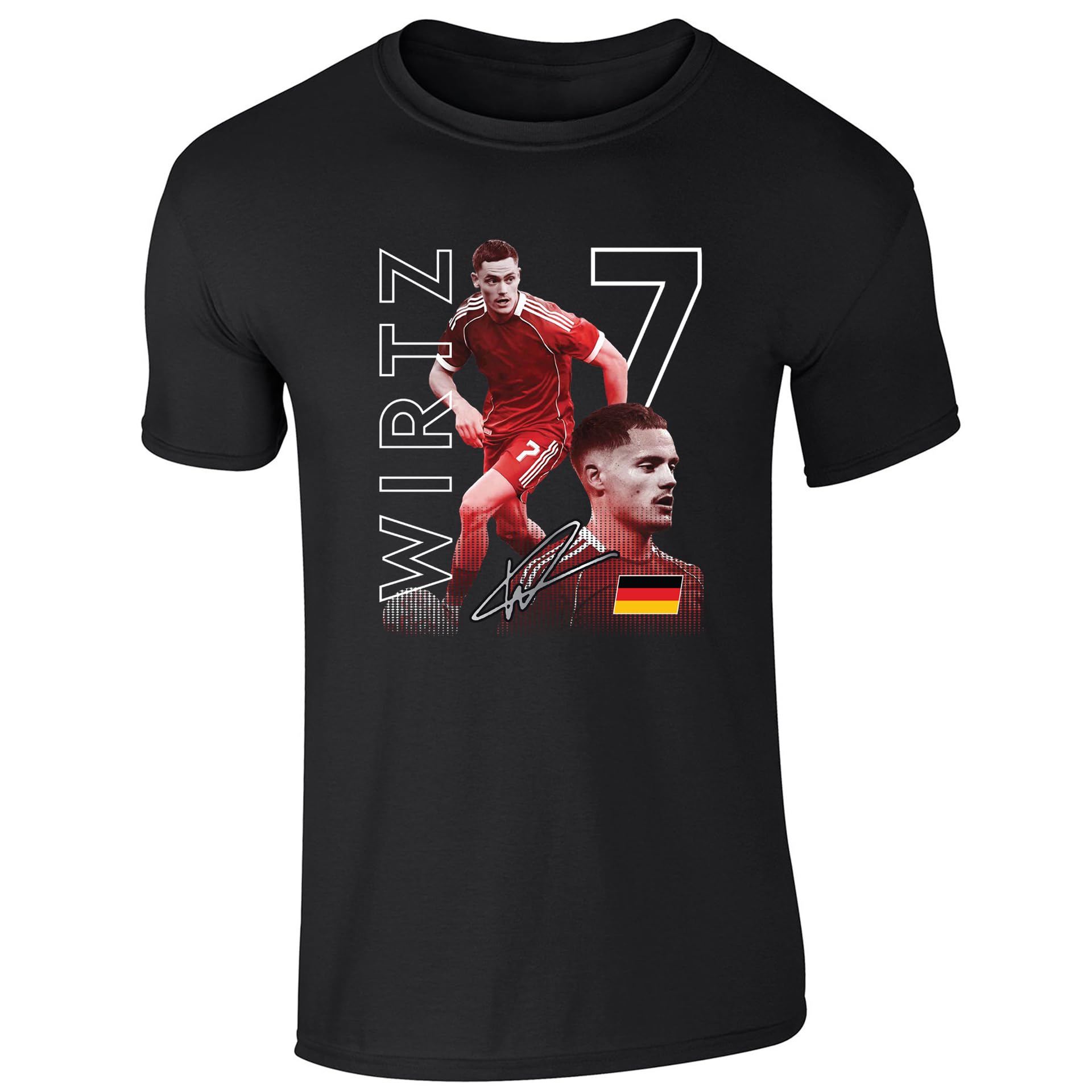 Wirtz Liverpool Themed T-Shirt – Football Fan Tee (UK, Alpha, M, Regular, Regular, Black)