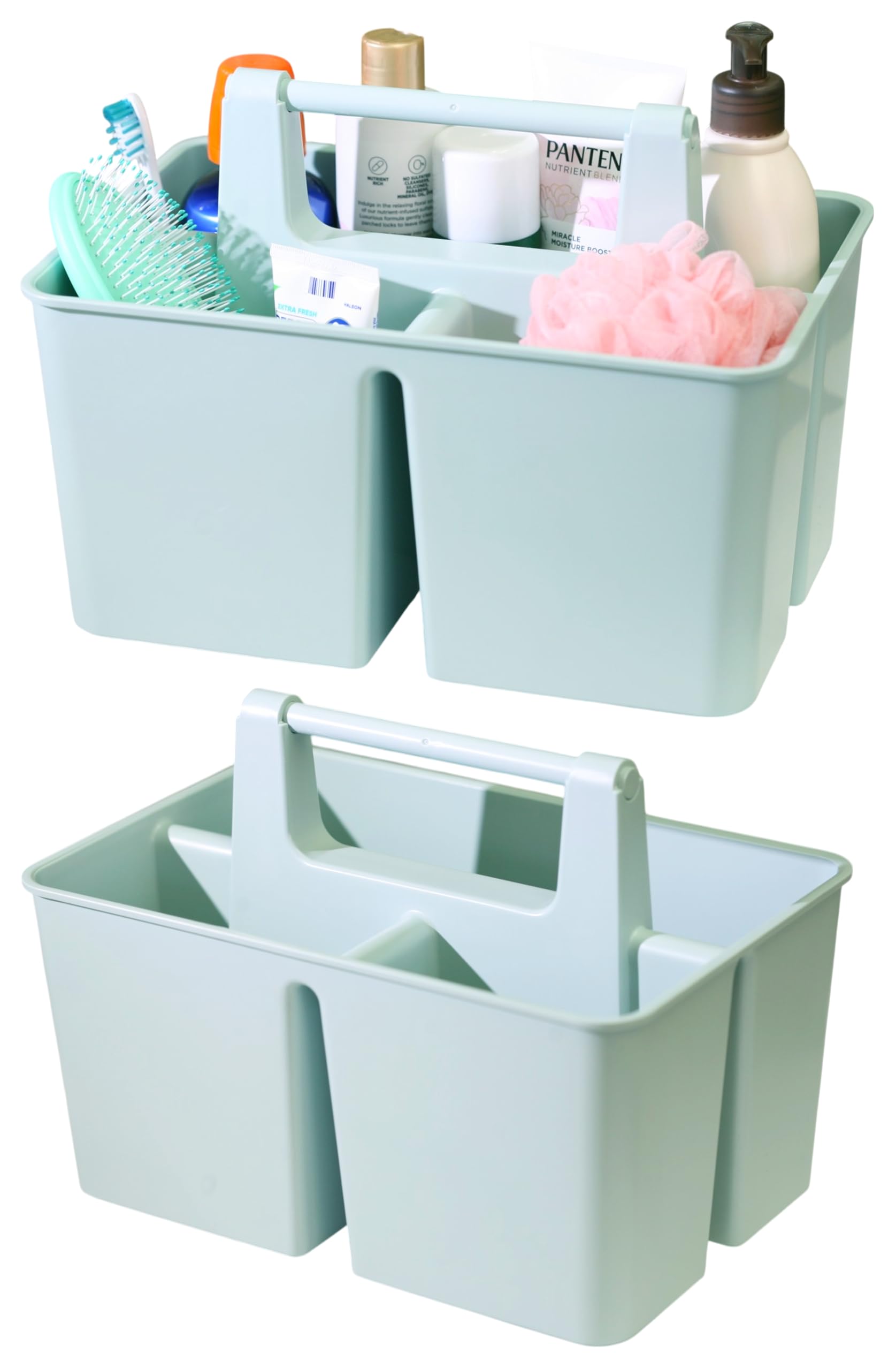 Enjoy Organizer 2Pack Portable Shower Caddy Organizer with Handle 3 Compartments Storage Bin for Bathroom Dorm Gym -Made