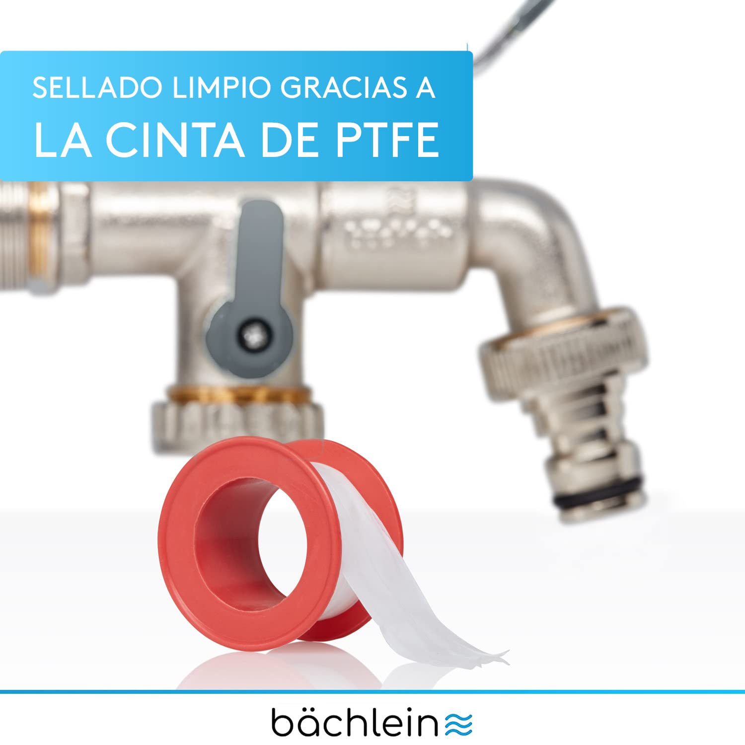 Bächlein Grifo Universal Doble para el Jardín, Antracita, Incluye 2 conexiones de Manguera, Válvula de Bola con Conexión de 1/2 y 3/4 de Pulgada, Grifo de Salida Exterior