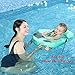 Mambobaby Float with Canopy and Tail New Upgraded Non-Inflatable Baby Pool Float Mambo Float Swim Trainer Solid Infant Swim Float Adjustable Pearl Foam Baby Swim Ring