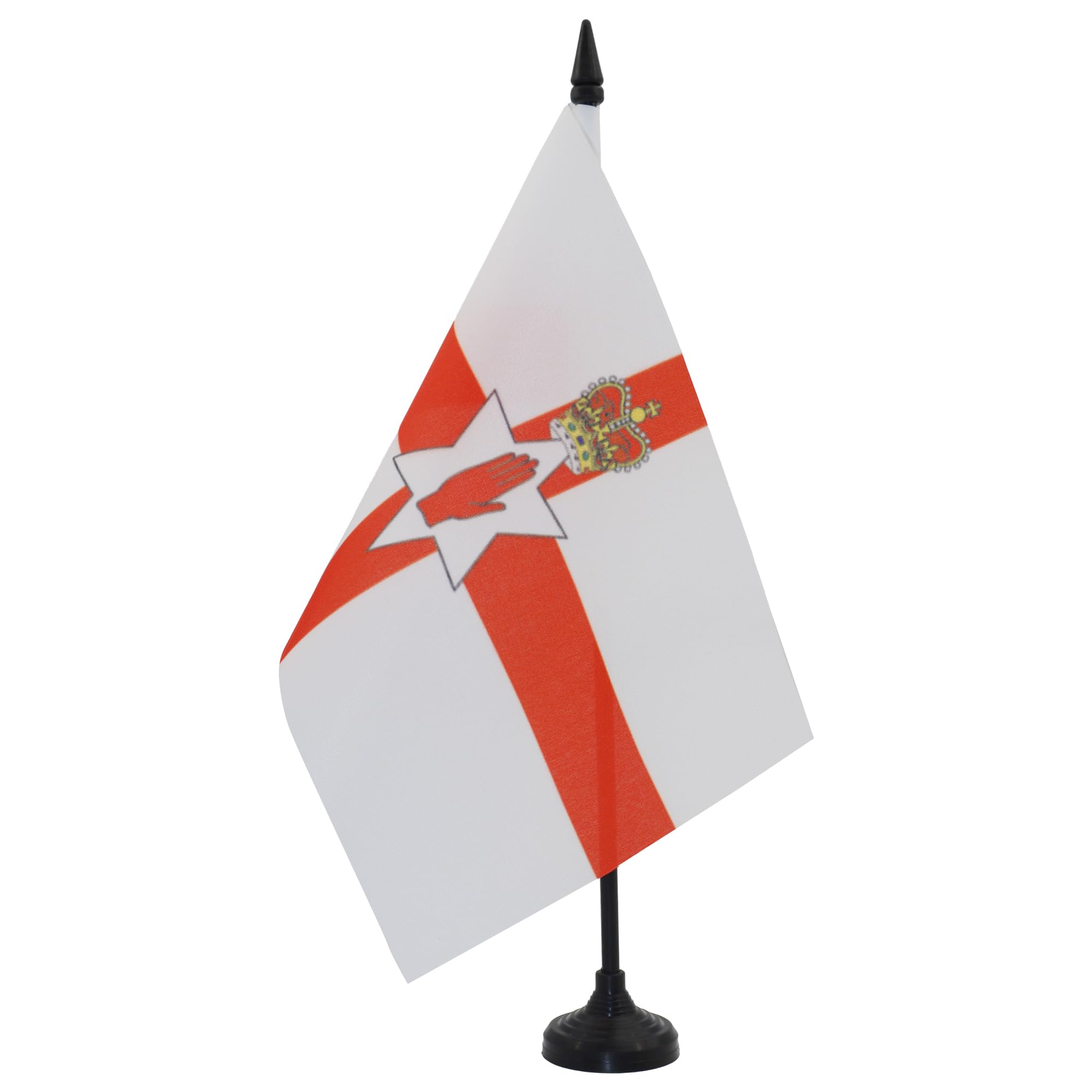 AZ FLAG Northern Ireland Table Flag 6x8 in 100D Polyester Plastic Base