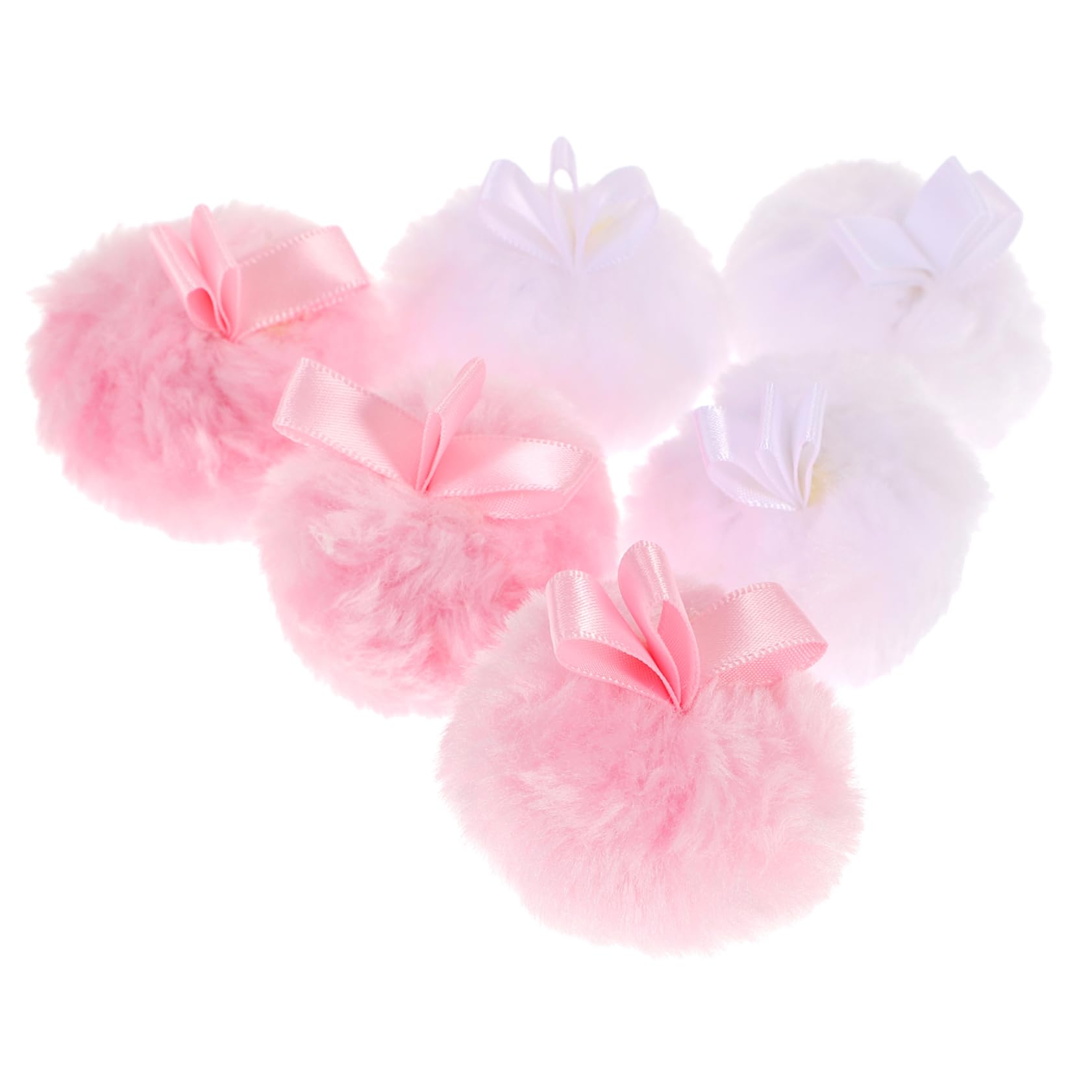 PLAFOPE Fuzzy Powder Puff 6pcs Makeup Puff Sponges Makeup Applicator for Face Powder