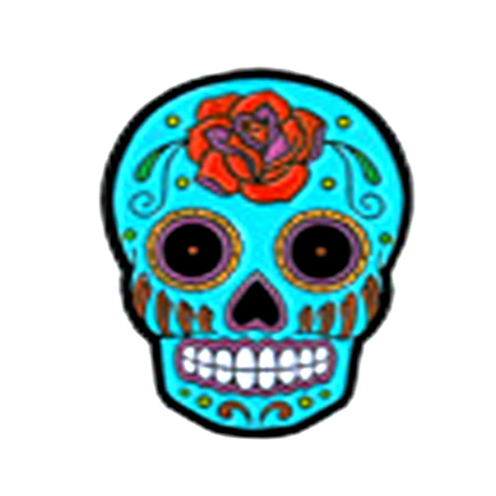 Sunny Buick Rose Sugar Skull, Licensed Original Artwork, Expertly Designed ENAMEL PIN - 1.25"