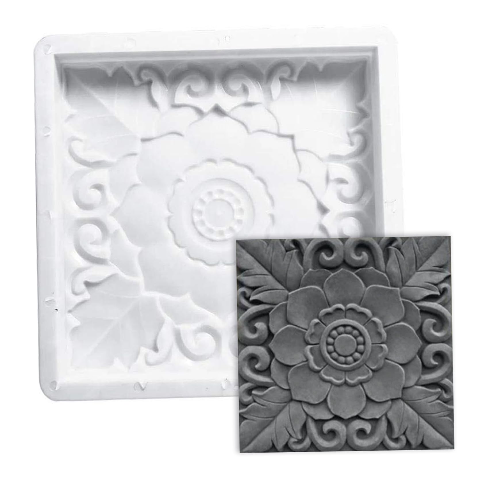 Square Paving Mould Garden Concrete Molds Stepping Stone Path Maker for Walkway Pavement