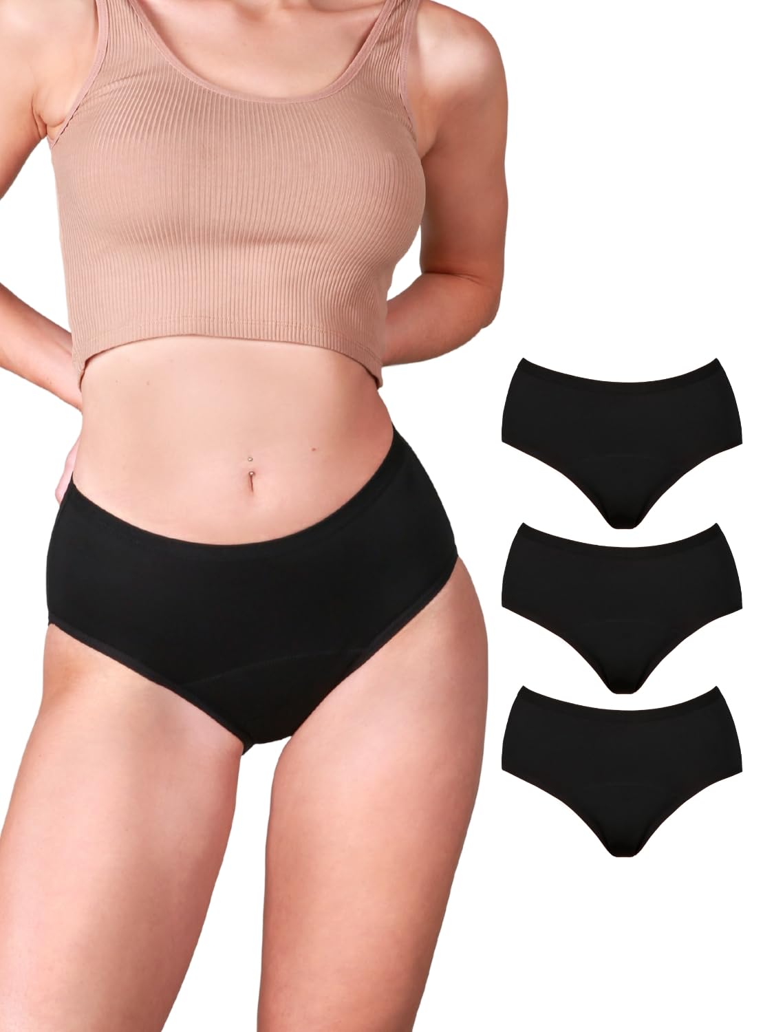 Basic Extra Stark, Periodenunterschwäche Damen, Menstruationsunterwäsche