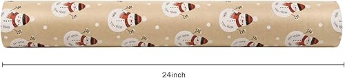 Miniatura 6 de RUSPEPA - Rollo de papel de estraza para envolver regalos, diseño de cumpleaños ideal para cumpleaños, fiesta, baby shower 24 pulgadas x 100 pies