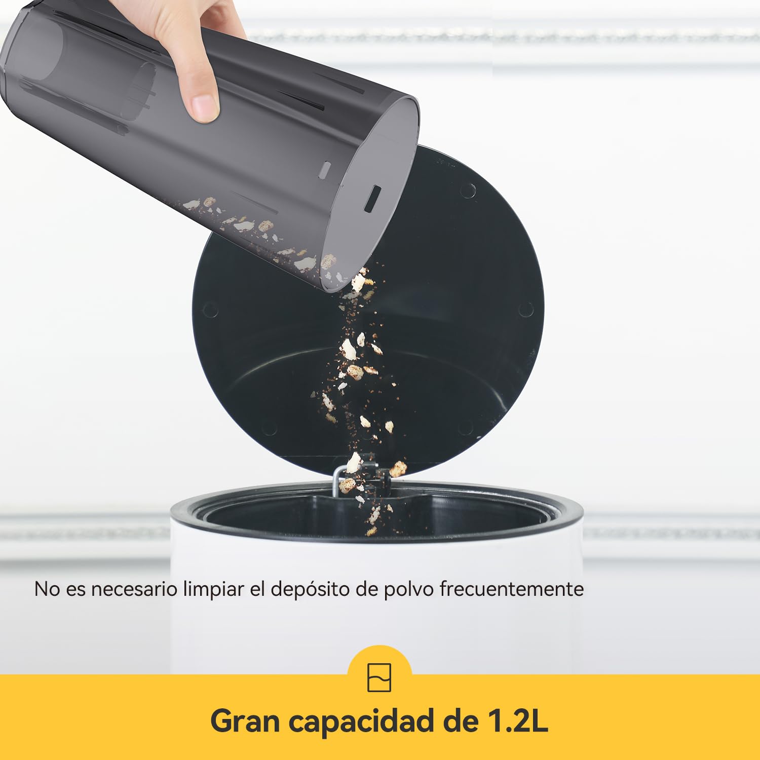 Deerma Aspiradora sin Cable DEM-T50W Station 30kPa, 590W con Estación de Vaciado Automático, Optima para Mascotas y Suelos Duros