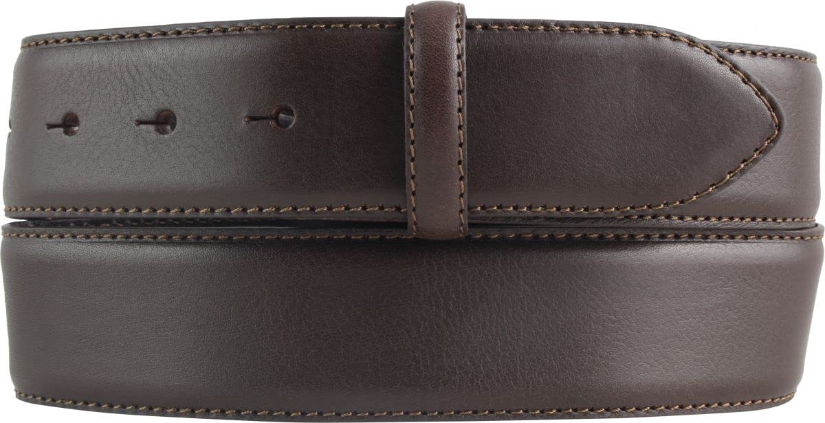 BELTINGER Wechselgürtel aus Vollrindleder mit Naht 4 cm ohne Schnalle | Weicher Druckknopf-Gürtel für Damen Herren 40mm | Jeans-Gürtel mit feiner Struktur