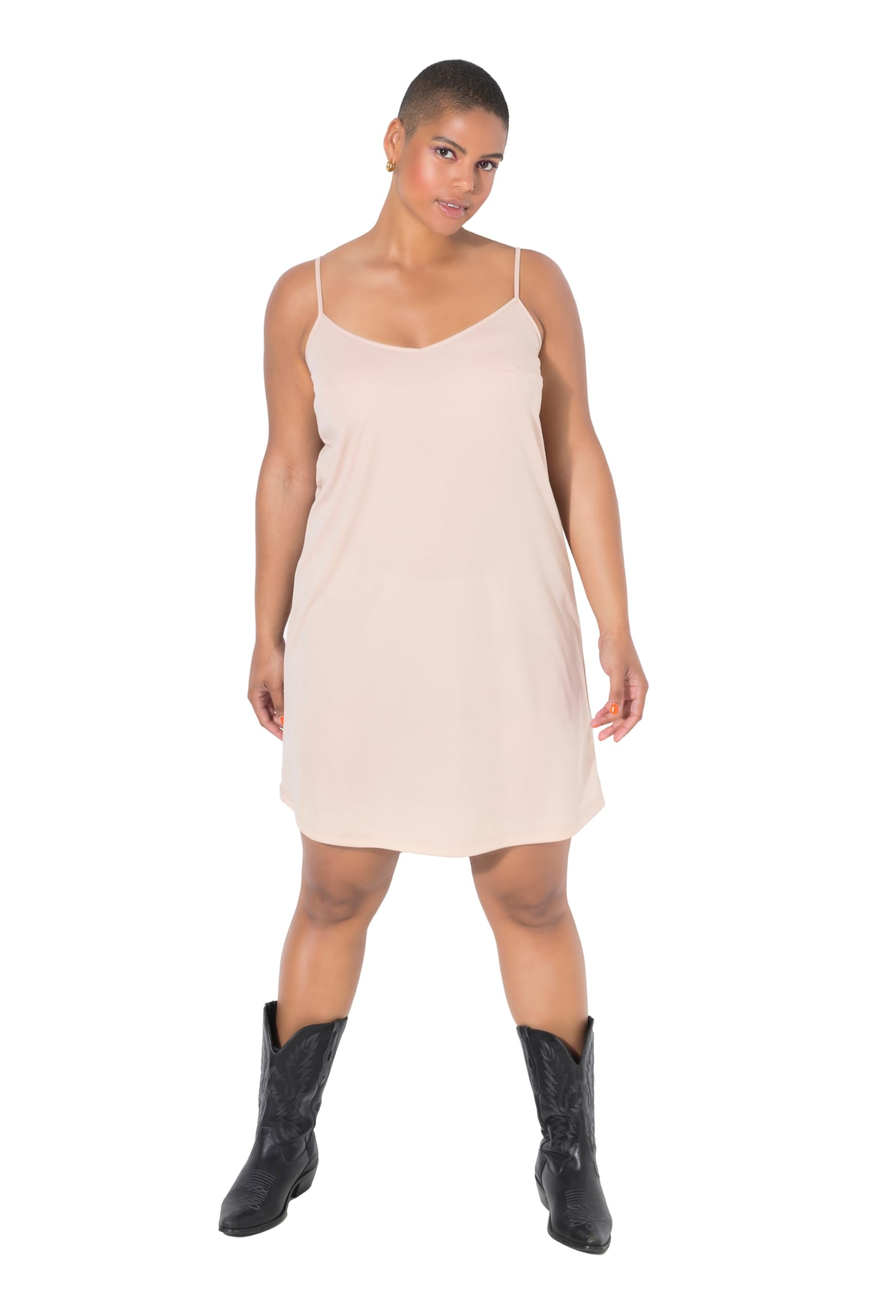 Studio Untold Damen große Größen Übergrößen Plus Size Futterkleid, zum Unterziehen, Spaghettiträger 843019