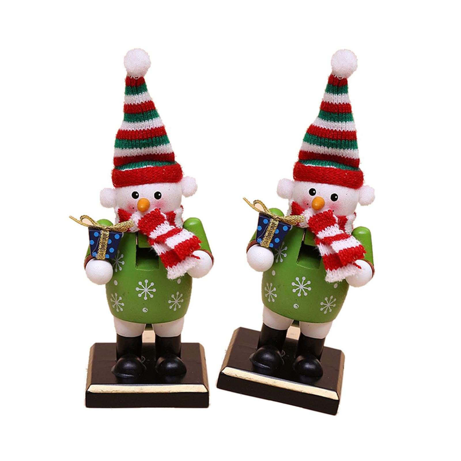 Kalttoy Snowman Artistic Crafted Nutcrackers Desk Accessory Stylish Wood Nutcrackers Festival Table Centerpieces Christmas Decoration Holiday Accent