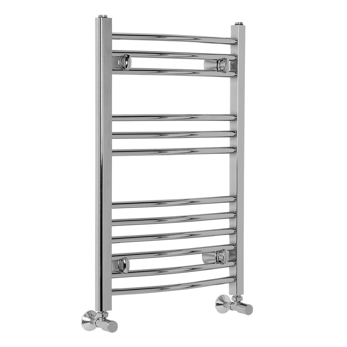 Warmehaus Chrome Curved Bathroom Heated Towel Rail Radiator Rad Warmer 750 X 495 Central Heating Ladder