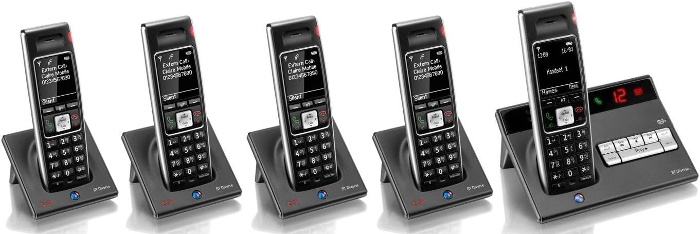 BT Diverse 7450 Plus DECT Cordless Phone - Quint Pack