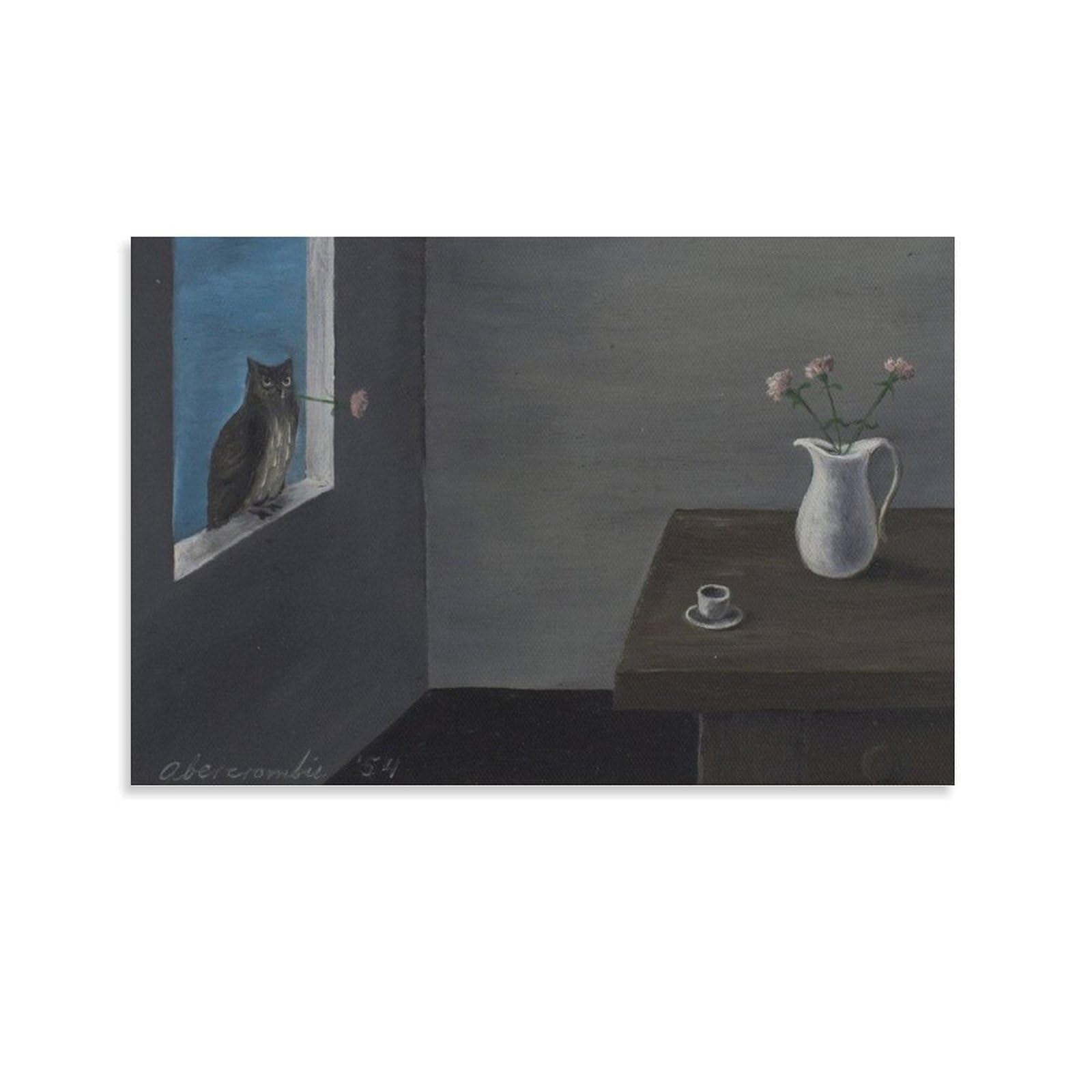 - Gertrude Abercrombie -owl Picture Print Canvas Poster Wall Paint Art Posters Decor Modern Home Artworks Gift Idea 12x18inch(30x45cm)