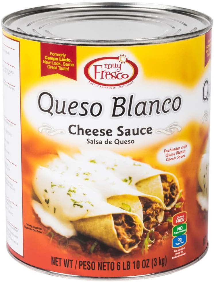 Muy Fresco Queso Blanco Mild White Cheese Sauce #10 Can By TableTop King