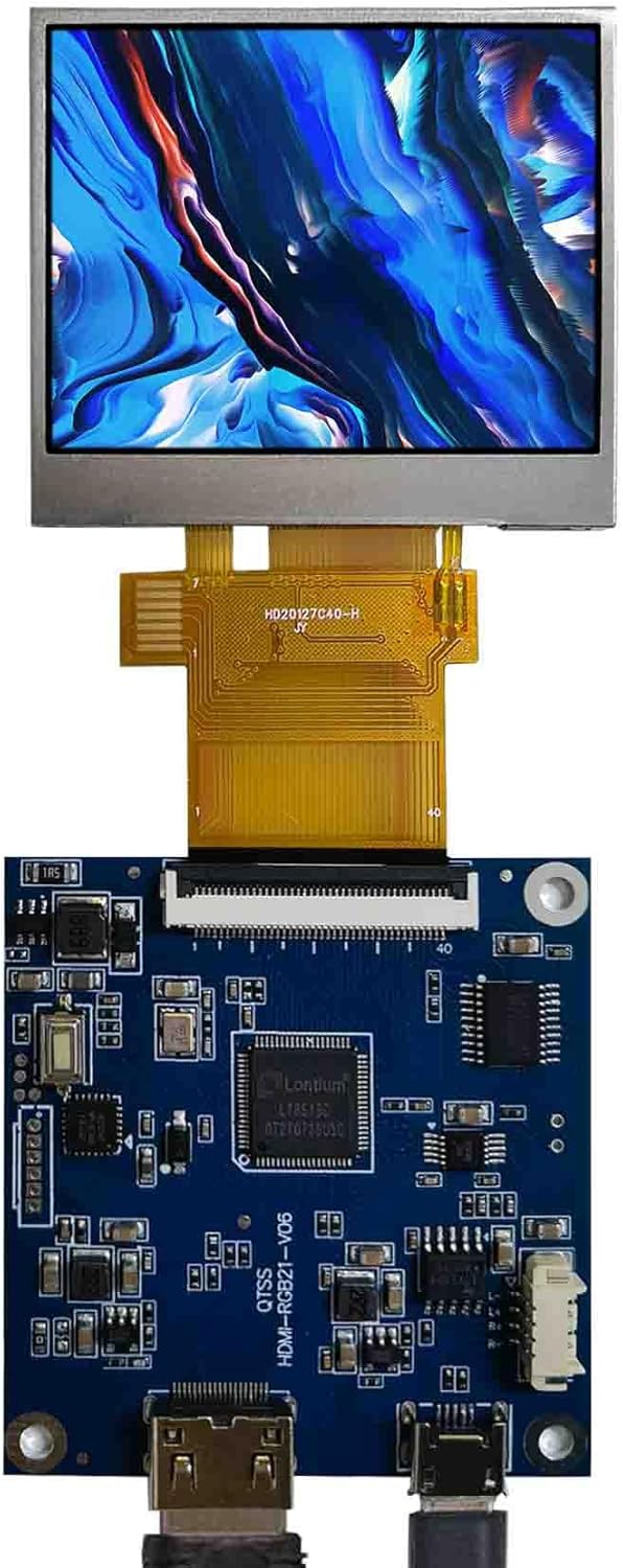 2" 2 inch 480X480 IPS MIPI 800nit LCD Square Screen Display and 40 pins Controller Board