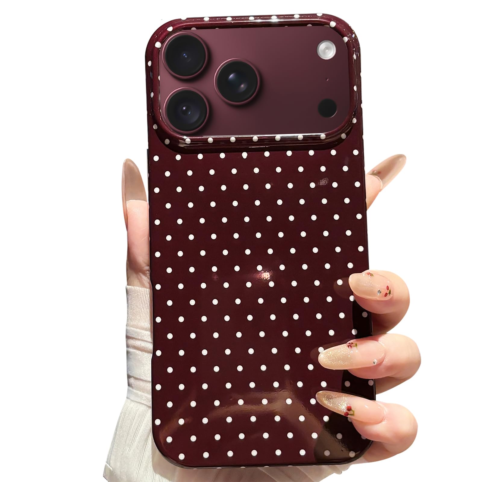 for iPhone 18 Pro Max Case Polka Dot Phone Cases Aesthetic Trendy Women Girly Chic Soft S…