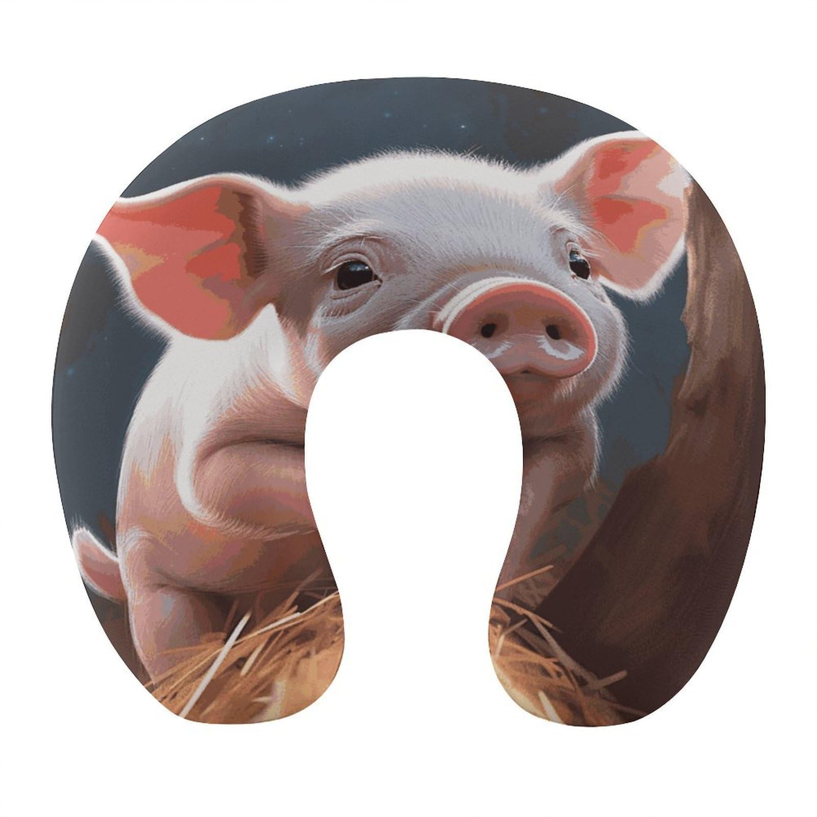 Adfgyerh Style Smiling (19) U-Shaped Pillow，Memory Foam Pillow Core，Cushion ，Provide Neck Support ，Travel Pillow，Suitable For Airplanes, Cars, Homes, And Offices.